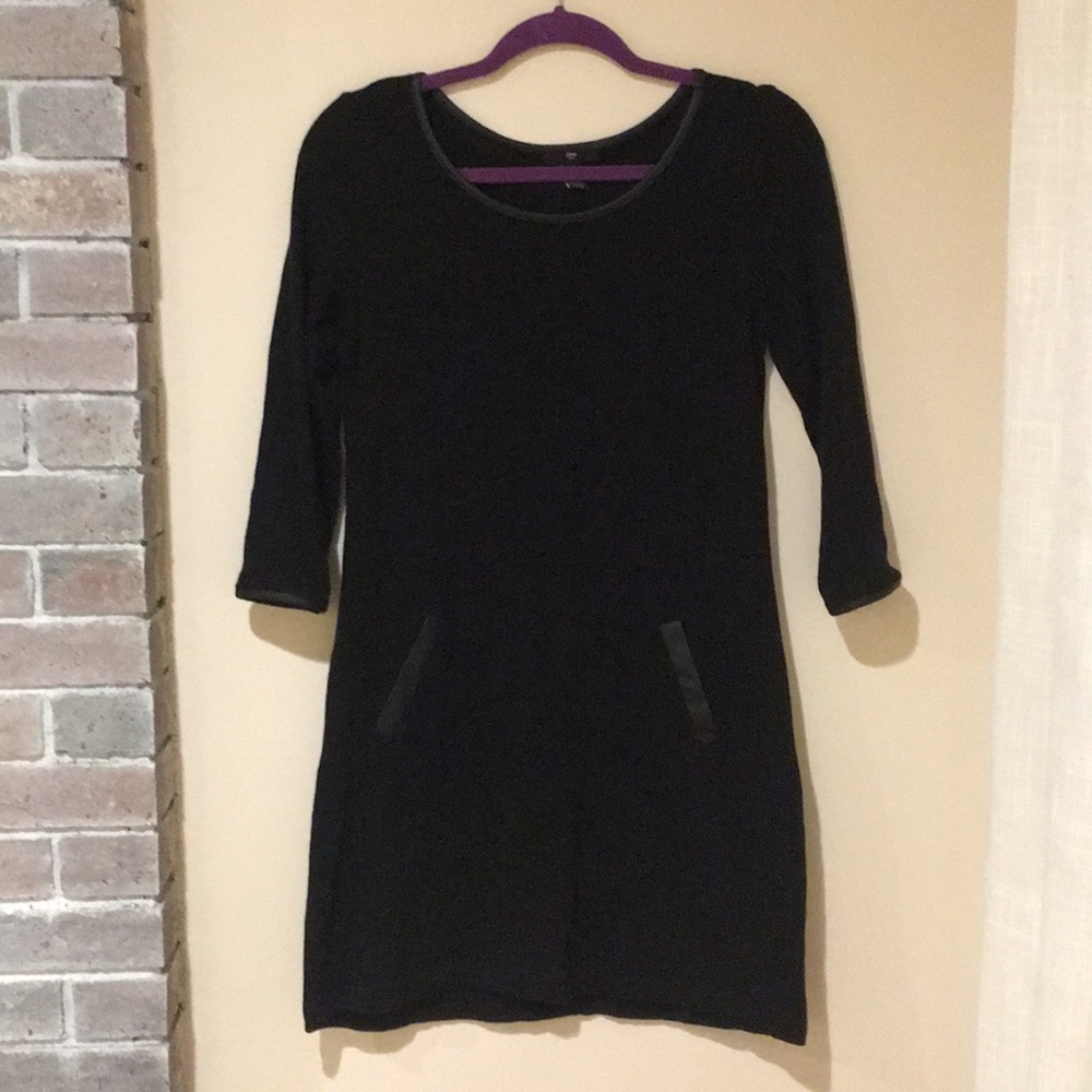 GAP cotton dress, faux leather embellishments
